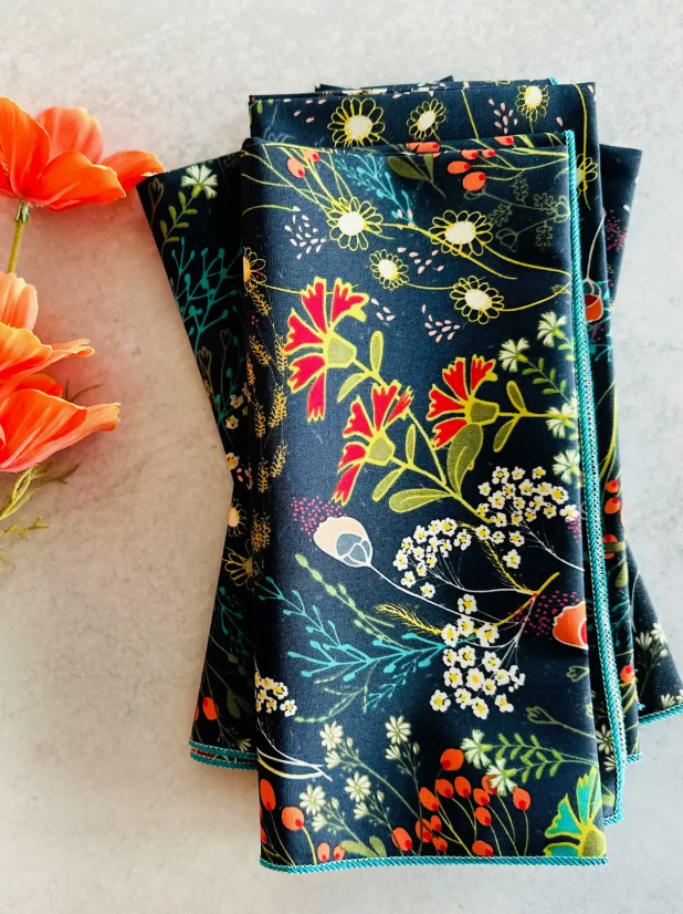 Pretty Peacock Cloth Napkins