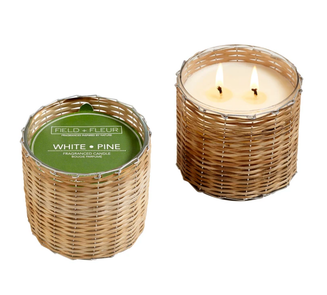 White Pine Handwoven Candle