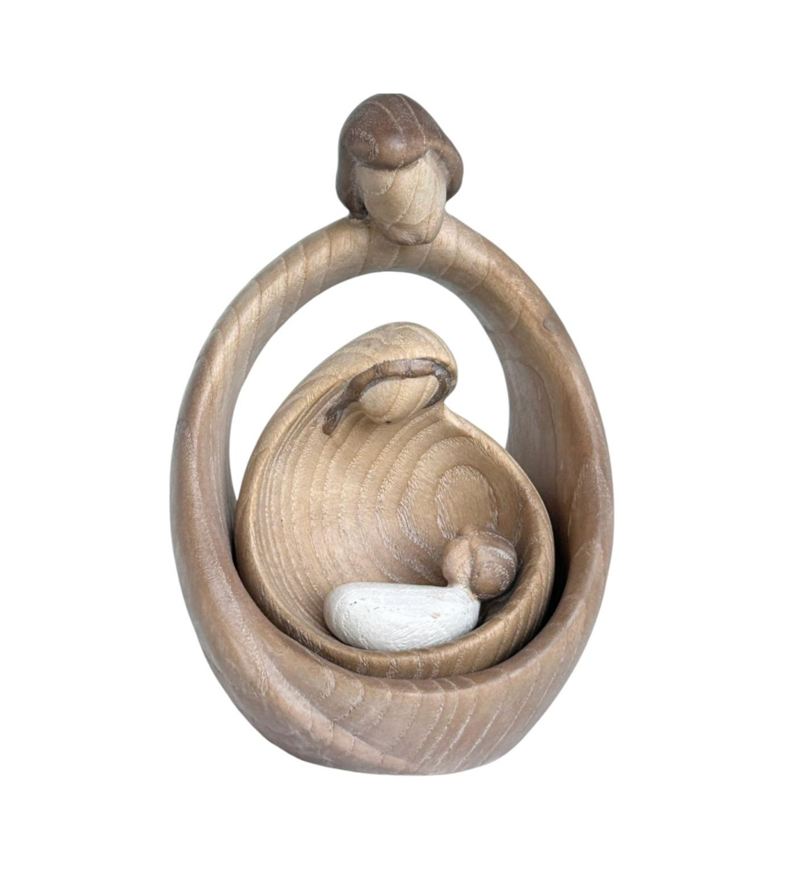 Carved Traditional Style Holy Family Nativity