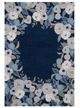 Load image into Gallery viewer, Les Fleurs Blue Area Rug
