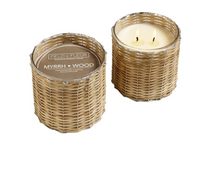 Load image into Gallery viewer, Myrrh Wood Handwoven Candle
