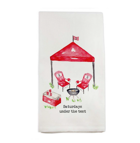 Saturdays in Athens Tea Towel