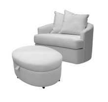 Load image into Gallery viewer, Annette Cuddle Chair &amp; Storage Ottoman
