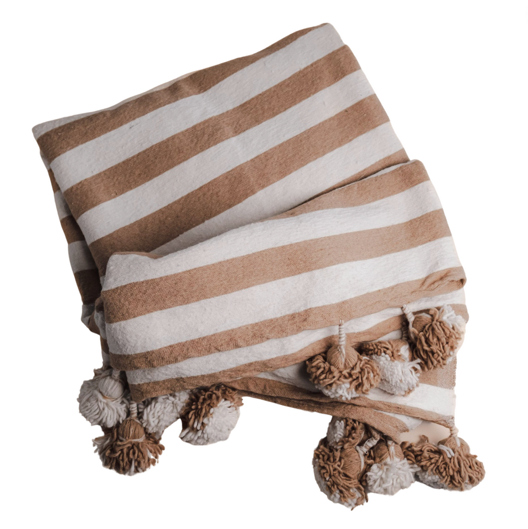 Aleah Striped Cotton Blanket