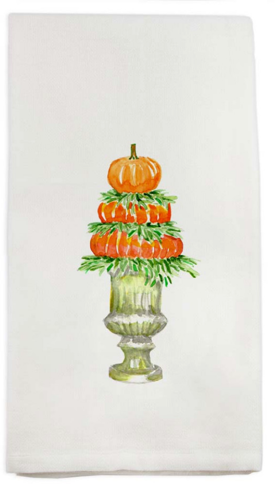 Pumpkin Topiary Tea Towel