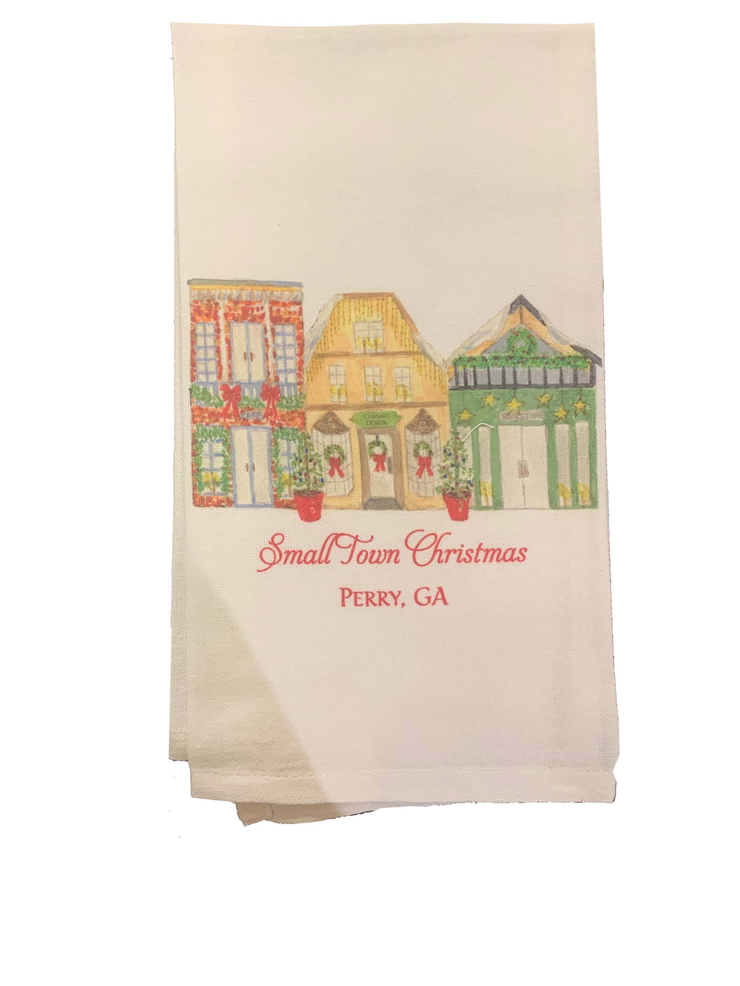 Small Town Christmas Perry Tea Towel